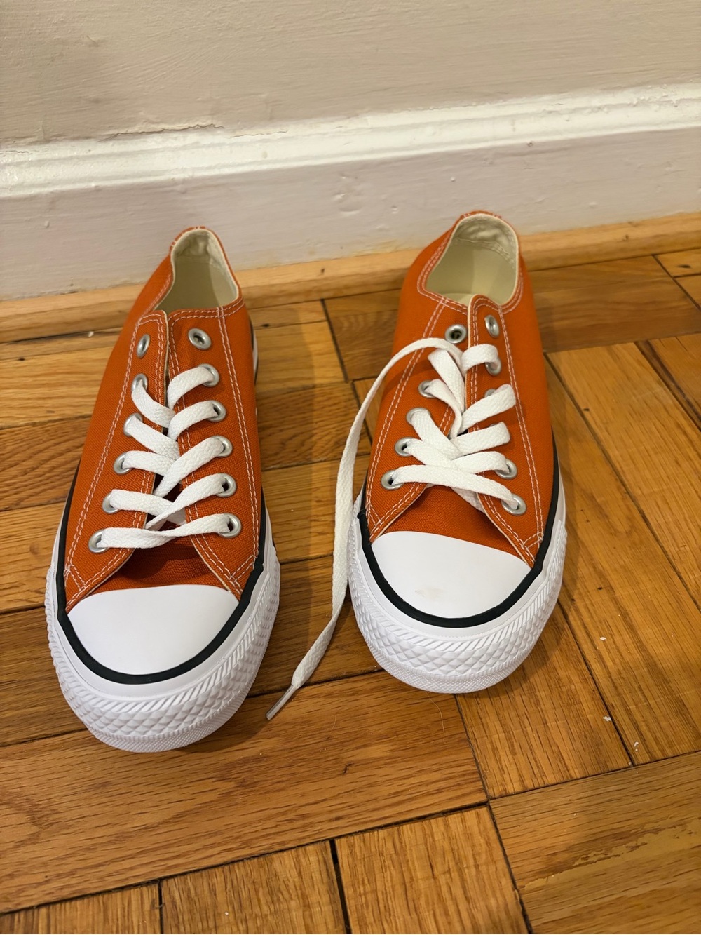 Unworn Converse Roasted Carr Low-Top Sneakers in Burnt Orange and White - Picture 1 of 4